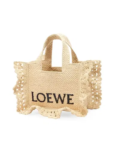 Loewe Women's x Paula's Ibiza Font Raffia Tote Bag | Thumbnail 4 Loewe Women's x Paula's Ibiza Font Raffia Tote Bag | Thumbnail 4