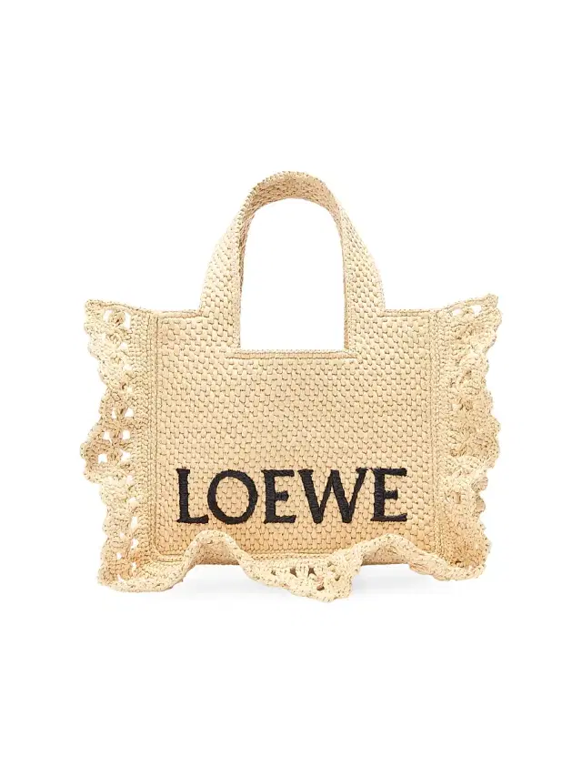 LOEWE Women's  x Paula's Ibiza Font Raffia Tote Bag - Natural