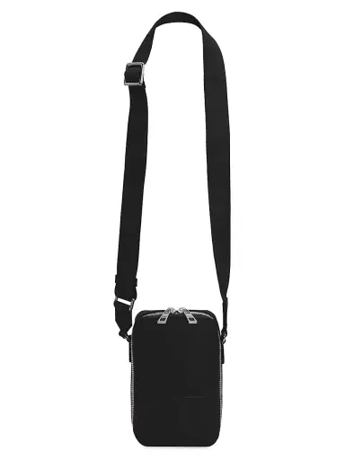 LOEWE Men's Vertical Leather Crossbody Bag - Black | Thumbnail 4