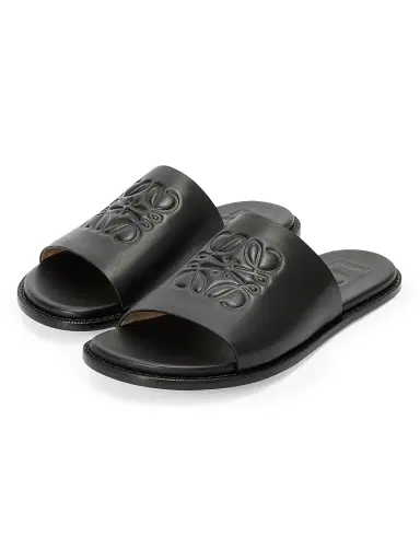 Loewe Men's x Paula's Ibiza Flex Anagram Leather Slide Sandals - Black - Size 12 | Thumbnail 2 Loewe Men's x Paula's Ibiza Flex Anagram Leather Slide Sandals - Black - Size 12 | Thumbnail 2