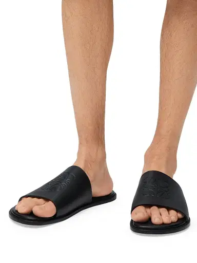 Loewe Men's x Paula's Ibiza Flex Anagram Leather Slide Sandals - Black - Size 12 | Thumbnail 5 Loewe Men's x Paula's Ibiza Flex Anagram Leather Slide Sandals - Black - Size 12 | Thumbnail 5