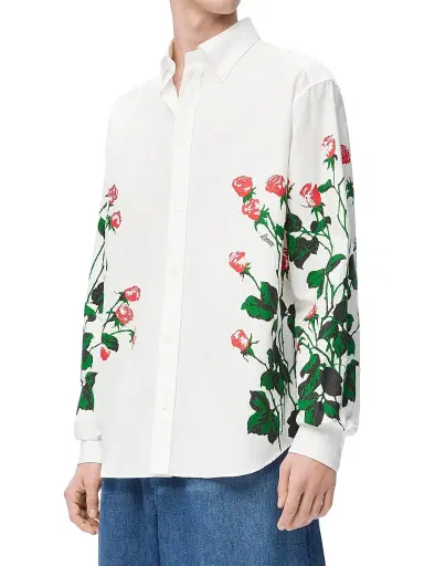 Loewe Men's x Paula's Ibiza Rose Button-Down Long-Sleeve Shirt - White - Size 34 | Thumbnail 3 Loewe Men's x Paula's Ibiza Rose Button-Down Long-Sleeve Shirt - White - Size 34 | Thumbnail 3
