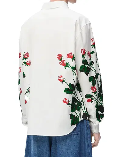 Loewe Men's x Paula's Ibiza Rose Button-Down Long-Sleeve Shirt - White - Size 34 | Thumbnail 4 Loewe Men's x Paula's Ibiza Rose Button-Down Long-Sleeve Shirt - White - Size 34 | Thumbnail 4