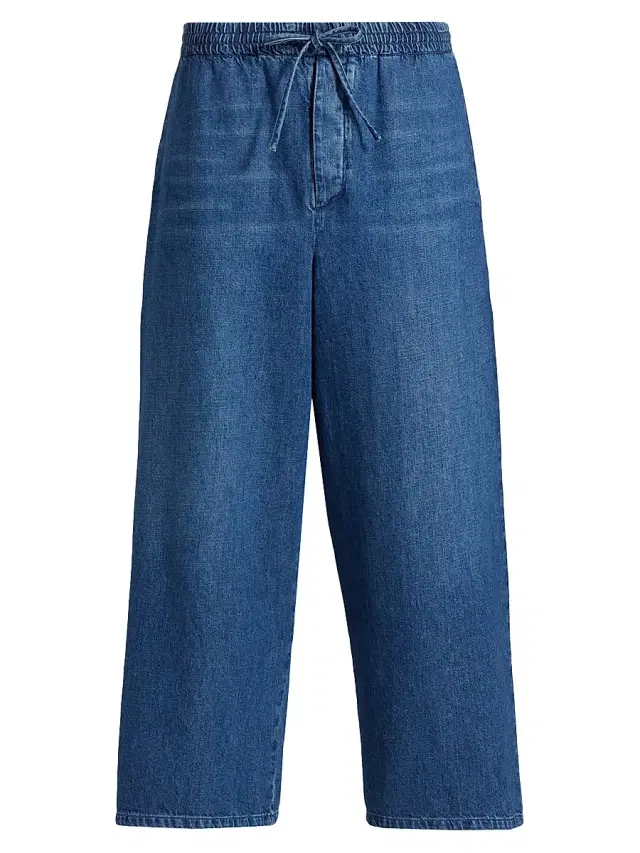 LOEWE Men's  x Paula's Ibiza Drawstring Cropped Jeans - Light Blue