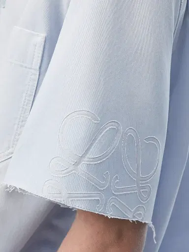 Loewe Men's x Paula's Ibiza Monogram Short-Sleeve Shirt - Sky Blue - Size 30 | Thumbnail 5 Loewe Men's x Paula's Ibiza Monogram Short-Sleeve Shirt - Sky Blue - Size 30 | Thumbnail 5