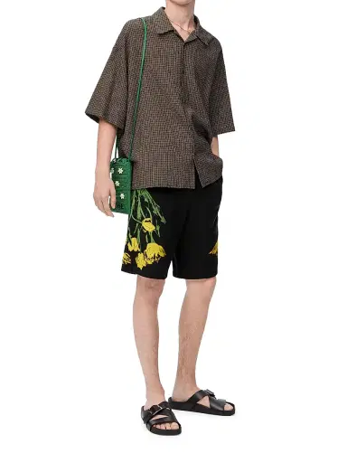LOEWE Men's x Paula's Ibiza Tulip Drawstring Shorts - Black Multicolor | Thumbnail 2