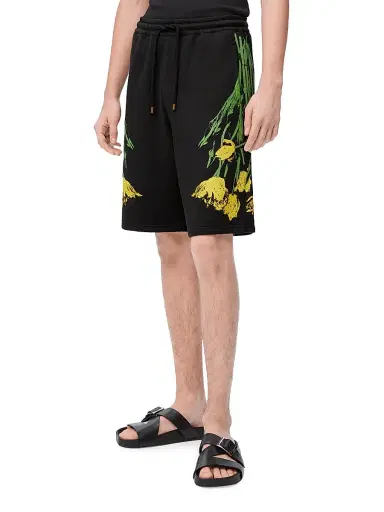 LOEWE Men's x Paula's Ibiza Tulip Drawstring Shorts - Black Multicolor | Thumbnail 3