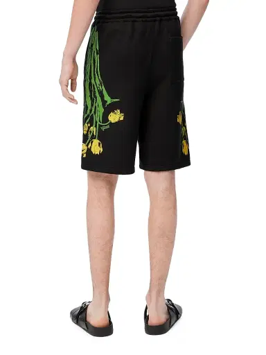 LOEWE Men's x Paula's Ibiza Tulip Drawstring Shorts - Black Multicolor | Thumbnail 4