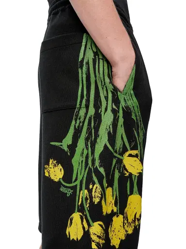 LOEWE Men's x Paula's Ibiza Tulip Drawstring Shorts - Black Multicolor | Thumbnail 5