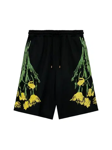 LOEWE Men's x Paula's Ibiza Tulip Drawstring Shorts - Black Multicolor | Thumbnail 1