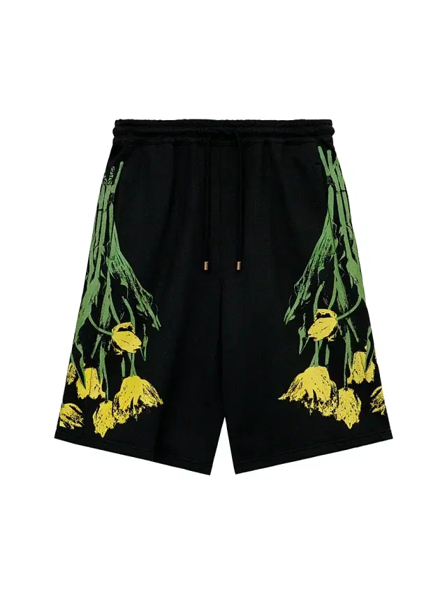 LOEWE Men's  x Paula's Ibiza Tulip Drawstring Shorts - Black Multicolor