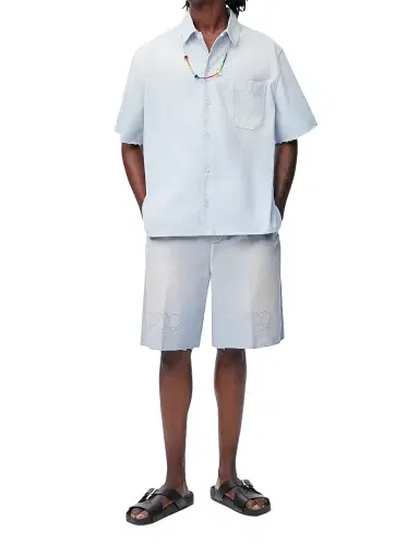 LOEWE Men's x Paula's Ibiza Monogram Shorts - Sky Blue | Thumbnail 2