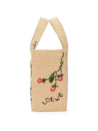 LOEWE Women's x Paula's Ibiza Font Floral Raffia Tote Bag - Natural | Thumbnail 3 LOEWE Women's x Paula's Ibiza Font Floral Raffia Tote Bag - Natural | Thumbnail 3