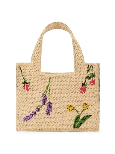 LOEWE Women's x Paula's Ibiza Font Floral Raffia Tote Bag - Natural | Thumbnail 4 LOEWE Women's x Paula's Ibiza Font Floral Raffia Tote Bag - Natural | Thumbnail 4