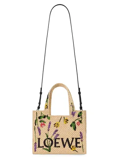 LOEWE Women's x Paula's Ibiza Font Floral Raffia Tote Bag - Natural | Thumbnail 5 LOEWE Women's x Paula's Ibiza Font Floral Raffia Tote Bag - Natural | Thumbnail 5