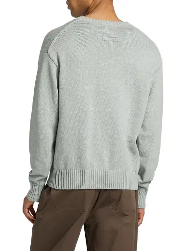 FRAME Men's Cotton-Silk Crewneck Sweater - Grey Blue | Thumbnail 5 FRAME Men's Cotton-Silk Crewneck Sweater - Grey Blue | Thumbnail 5