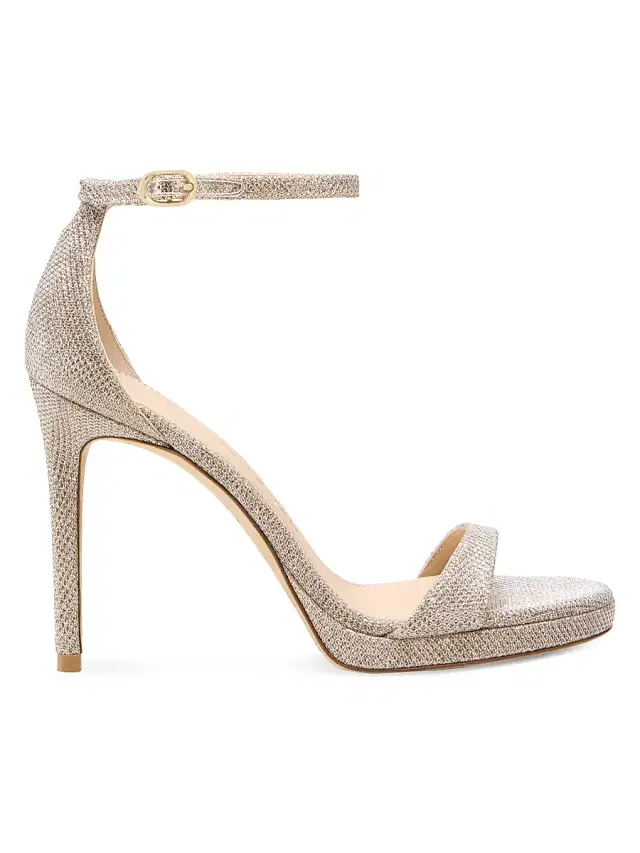 Stuart Weitzman Women's Nudist 100MM Stiletto Platform Sandals - Poudre