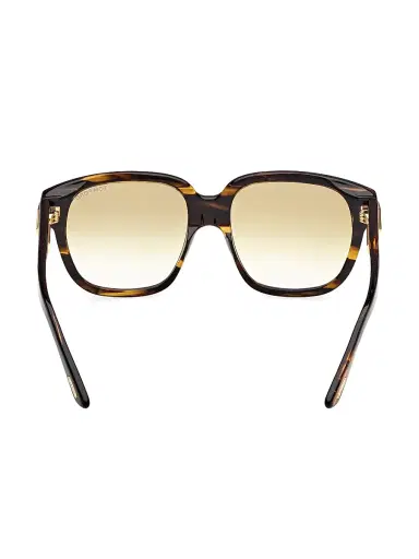 Tom Ford Women's ICON 58MM Square Sunglasses - Striped Brown Yellow | Thumbnail 5