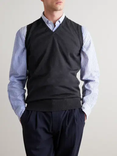 John Smedley Hadfield Slim-Fit Merino Wool Sweater Vest - Men | Thumbnail 3