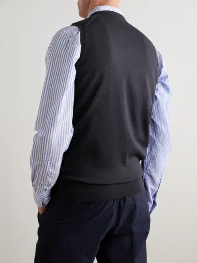 John Smedley Hadfield Slim-Fit Merino Wool Sweater Vest - Men | Thumbnail 4
