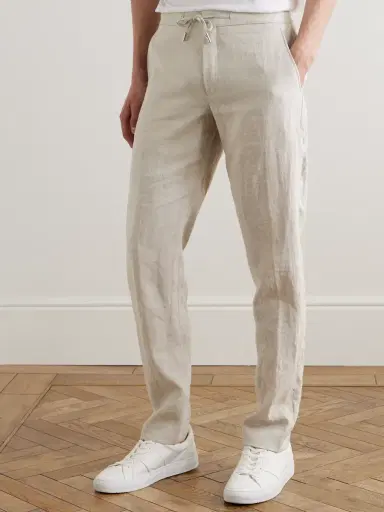 MR P. James Straight-Leg Linen Drawstring Trousers - Men | Thumbnail 3 MR P. James Straight-Leg Linen Drawstring Trousers - Men | Thumbnail 3