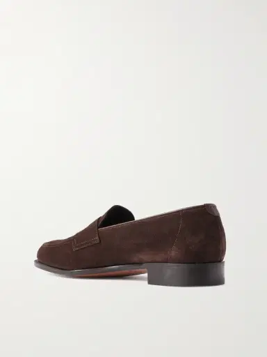 Edward Green Piccadilly Suede Penny Loafers - Men | Thumbnail 4