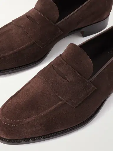 Edward Green Piccadilly Suede Penny Loafers - Men | Thumbnail 5