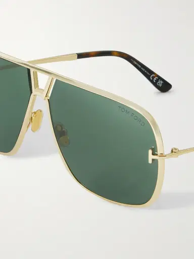 Tom Ford Stavros Aviator-Style Gold-Tone Sunglasses - Men | Thumbnail 3