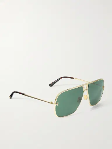 Tom Ford Stavros Aviator-Style Gold-Tone Sunglasses - Men | Thumbnail 4