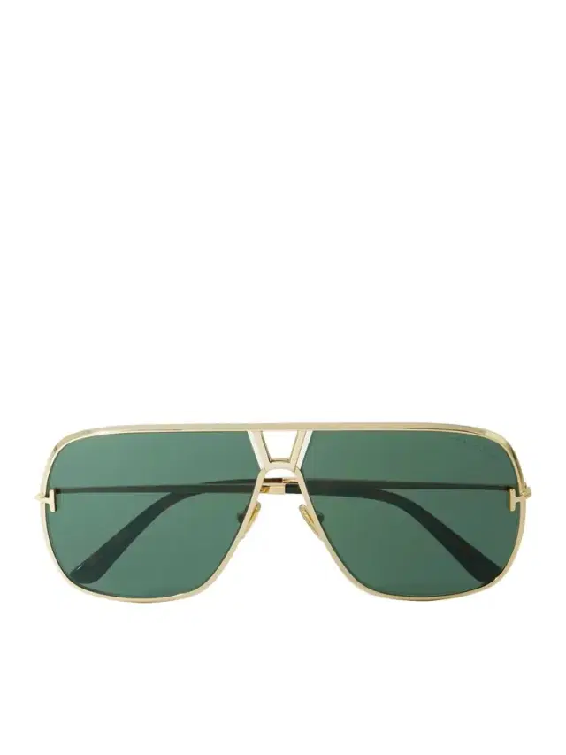 Stavros Aviator-Style Gold-Tone Sunglasses - Men