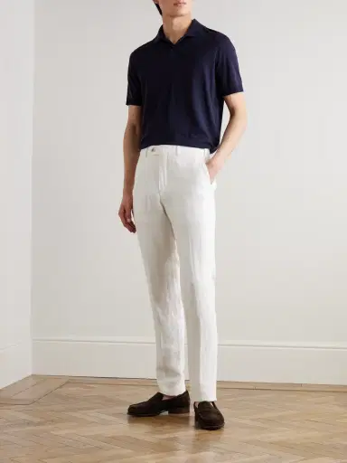 Loro Piana Carlo Straight-Leg Linen Trousers - Men | Thumbnail 2 Loro Piana Carlo Straight-Leg Linen Trousers - Men | Thumbnail 2