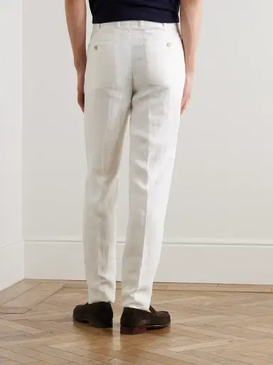 Loro Piana Carlo Straight-Leg Linen Trousers - Men | Thumbnail 4 Loro Piana Carlo Straight-Leg Linen Trousers - Men | Thumbnail 4