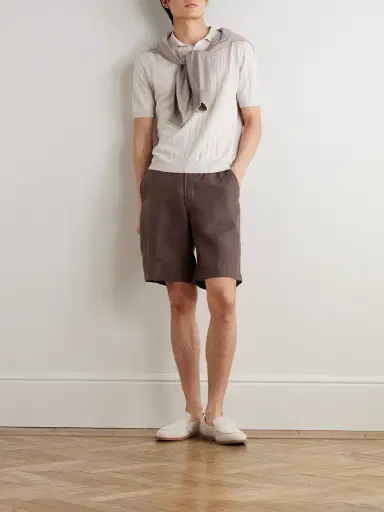 Loro Piana Straight-Leg Linen Shorts - Men | Thumbnail 2 Loro Piana Straight-Leg Linen Shorts - Men | Thumbnail 2