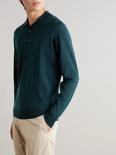John Smedley Belper Slim-Fit Merino Wool Polo Shirt - Men | Thumbnail 3 John Smedley Belper Slim-Fit Merino Wool Polo Shirt - Men | Thumbnail 3
