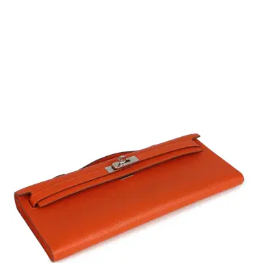 HERMÈS Pre-owned Hermes Kelly Cut Feu Epsom Palladium Hardware | Thumbnail 6 HERMÈS Pre-owned Hermes Kelly Cut Feu Epsom Palladium Hardware | Thumbnail 6