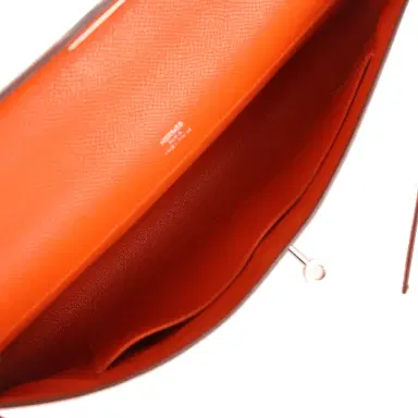 HERMÈS Pre-owned Hermes Kelly Cut Feu Epsom Palladium Hardware | Thumbnail 7 HERMÈS Pre-owned Hermes Kelly Cut Feu Epsom Palladium Hardware | Thumbnail 7