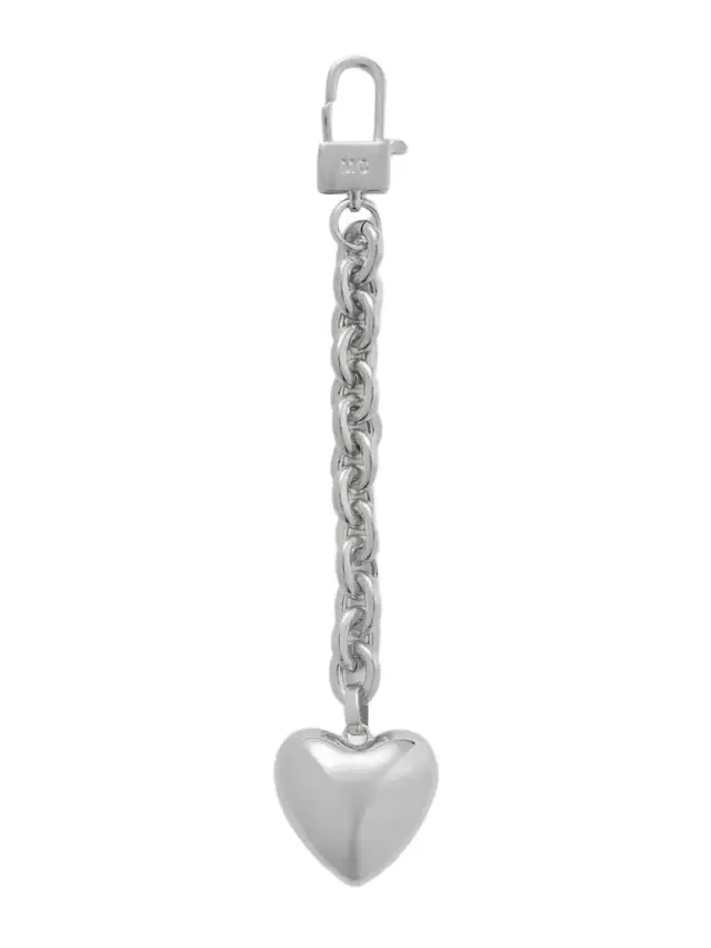 Heart Rhodium-plated Bag Charm