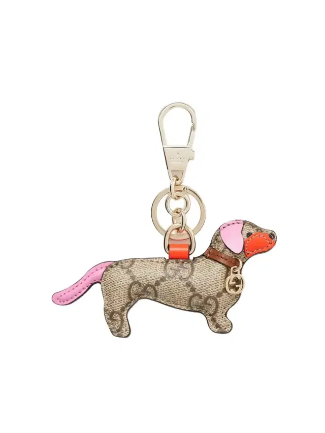 Embellished Leather Keychain