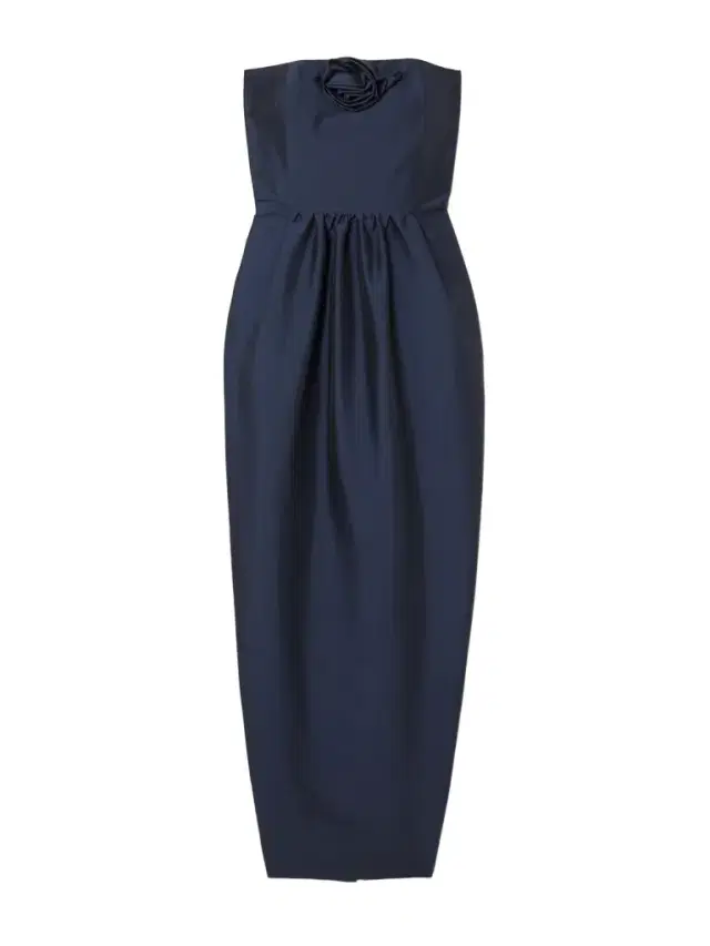 Lena Strapless Appliquéd Taffeta Maxi Dress