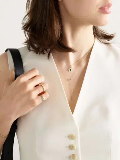 STONE AND STRAND Flower Child 14-karat Gold Chrome Diopside Necklace | Thumbnail 5 STONE AND STRAND Flower Child 14-karat Gold Chrome Diopside Necklace | Thumbnail 5