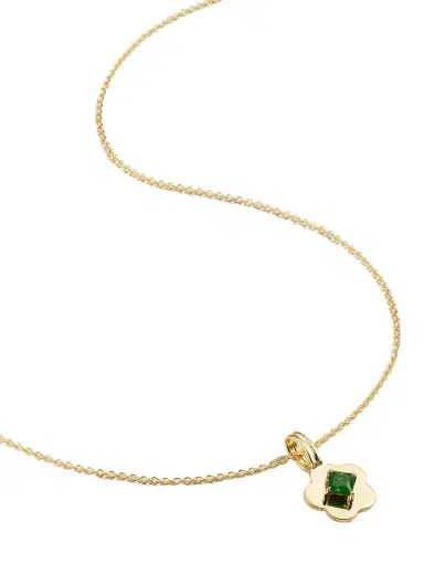 STONE AND STRAND Flower Child 14-karat Gold Chrome Diopside Necklace | Thumbnail 1 STONE AND STRAND Flower Child 14-karat Gold Chrome Diopside Necklace | Thumbnail 1