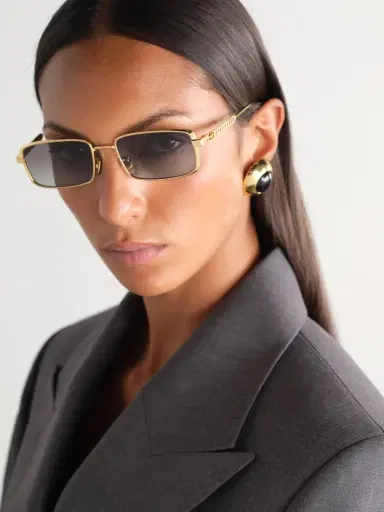 DIOR Eyewear Diorcannage S2u Rectangular-frame Gold-tone Sunglasses | Thumbnail 2