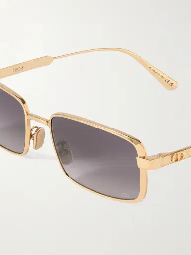 DIOR Eyewear Diorcannage S2u Rectangular-frame Gold-tone Sunglasses | Thumbnail 4