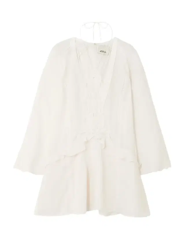 Liya Lace-trimmed Embroidered Ramie Mini Dress