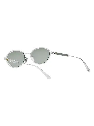 Dior Women's DiorCannage R1U 53MM Oval Sunglasses - Silver Blue | Thumbnail 4