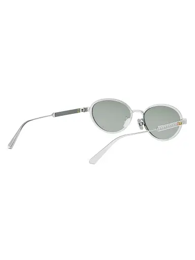 Dior Women's DiorCannage R1U 53MM Oval Sunglasses - Silver Blue | Thumbnail 6