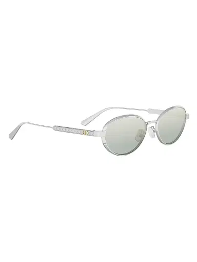 Dior Women's DiorCannage R1U 53MM Oval Sunglasses - Silver Blue | Thumbnail 8