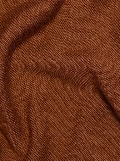 Oscar de la Renta Women's Short-Sleeve Wool Sweater - Cognac | Thumbnail 7