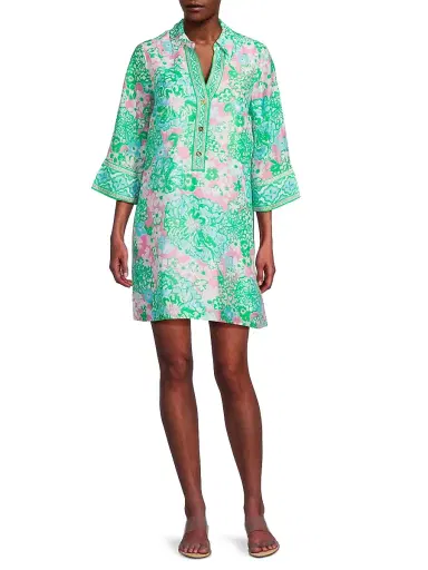 Lilly Pulitzer Women's Daphnie Plumes in Bloom Tunic Dress - Size 6 | Thumbnail 2
