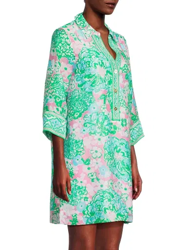 Lilly Pulitzer Women's Daphnie Plumes in Bloom Tunic Dress - Size 6 | Thumbnail 4